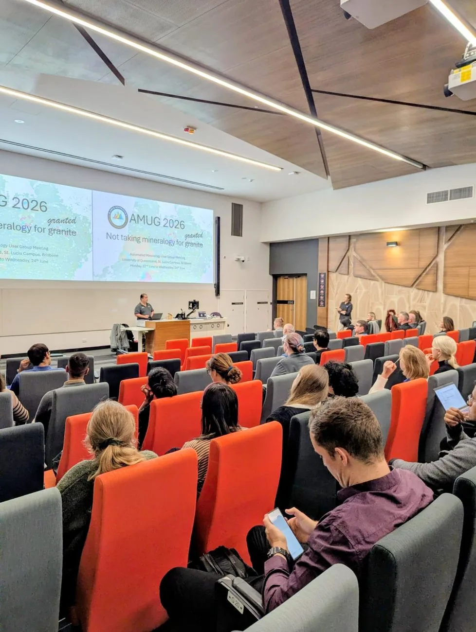Presentations in the lecture theatre at AMUG 2026
